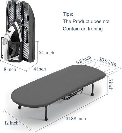 Tabletop Ironing Board with Iron Holder, RAINHOL Small Folding Ironing Board