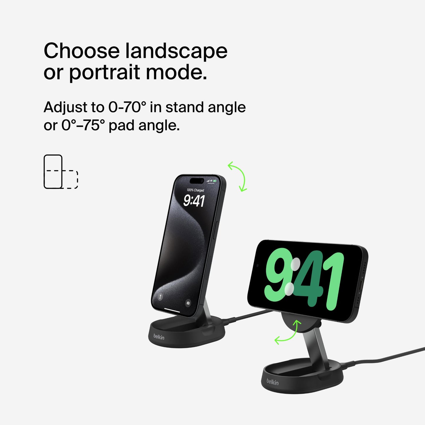 Belkin Magnetic Wireless Charging Pad 15W - MagSafe-Compatible Qi2-Certified Wireless Charging Station, iPhone Charger for Apple iPhone 16, 15, 14 Series, AirPods w/Non-Slip Base - Black (No PSU)
