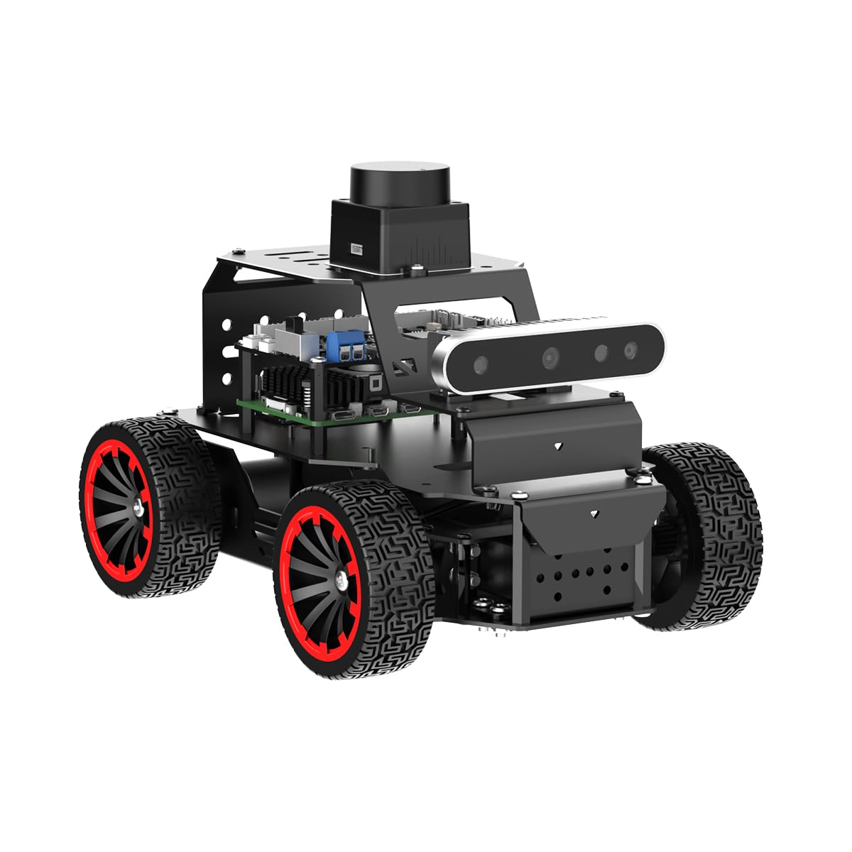 ROS2 Robot Car for RaspberryPi ChatGPT Large AI Model Programmable AI Vision Robot Ackermann Chassis SLAM Mapping Auto Driving Voice Control, Python Robotic for Adult, MentorPi A1 Standard & RPi5 8G