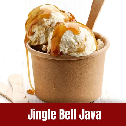 Door County Coffee Jingle Bell Java Flavored Coffee Whole Bean - 8oz Bag - Holiday Seasonal - Medium Roast - 100% Specialty Arabica - Pecans, Creamy Caramel, Vanilla, Cinnamon