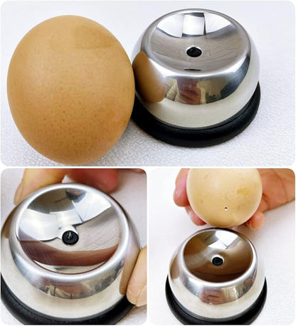 Stainless Steel Egg Piercer for Raw Eggs, Jawbush Heavy Duty Egg Poker with Sturdy Base and Sharp Pin to Get Good Hard Boiled Eggs, Anti-rust Easy Egg Peeler Kitchen Gadget