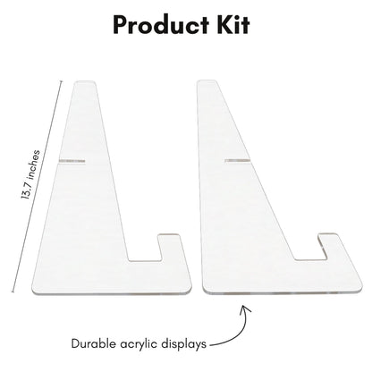 Americanflat Acrylic Easel Stand - 10" Tabletop Easel and Plate Stand - Lightweight Display Holders for Photos, Cards, Frames, Books, Magazines, Albums - Home or Office Decor