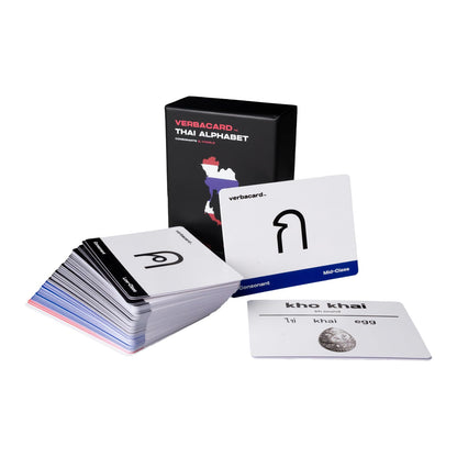 Thai Alphabet Flashcards – Learn Thai Script Fast | Study Deck with 44 Consonants, 33 Vowels, Tone Marks & Romanized Guides | Thai Language Starter Kit for Beginners & Travelers