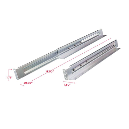 CyberPower 4POSTRAIL 4-Post Universal Rack Mount Rail Kit, Silver
