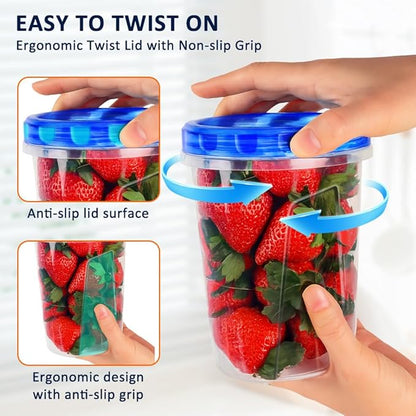 10 Pack 34oz Reusable Freezer Food Storage Containers