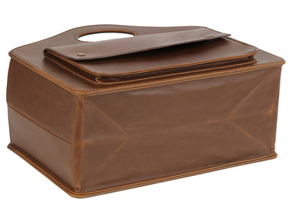 HofferRuffer Magazine Basket Holder, Foldable Magazine Rack, Document File Holder Organizer, File Folder, Newspaper Storage Bin Organizer for Home or Office (Brown)