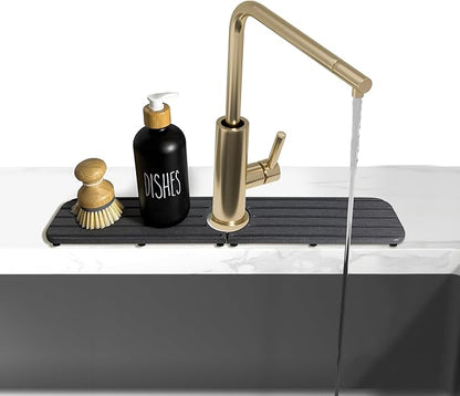 17inch x 4inch Kitchen Sink Faucet Mat, Water Absorbing Stone Faucet Splash