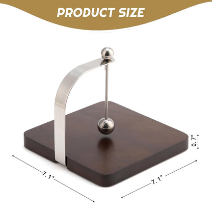 Napkin Holder, Wood Square for Table Dispenser with Weighted Arm, Perfect for Kitchen, Office, Restaurant,Home Décor, Cafe, Warming Gift