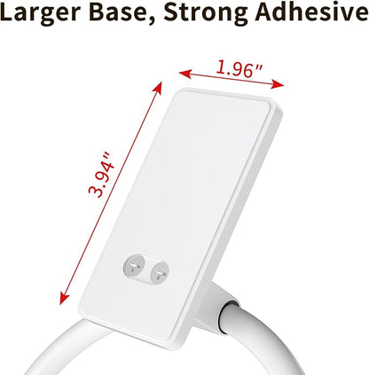 STWWO Adhesive Towel Ring, Hand Towel Holder for Bathroom, Adhesive Round Towel Ring for Bath RV, White