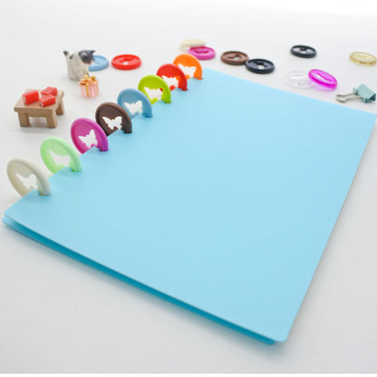 ITSYHPRO 1.1inch/28mm 100pcs Butterfly Shaped Discbound Planner Discs - Expansion Disc for Flexible Notebook Organization(Mixed)