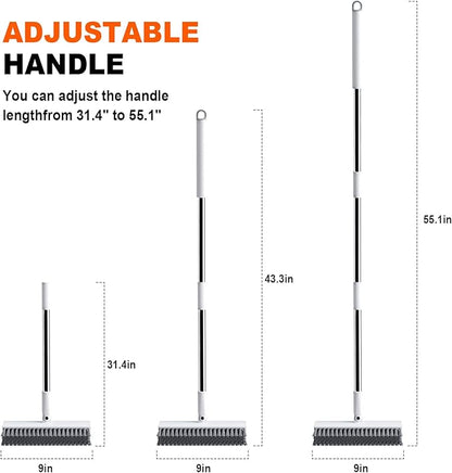 Grout Brush with Long Handle, Heavy-Duty Tile and Shower Floor Scrub Brush Stiff