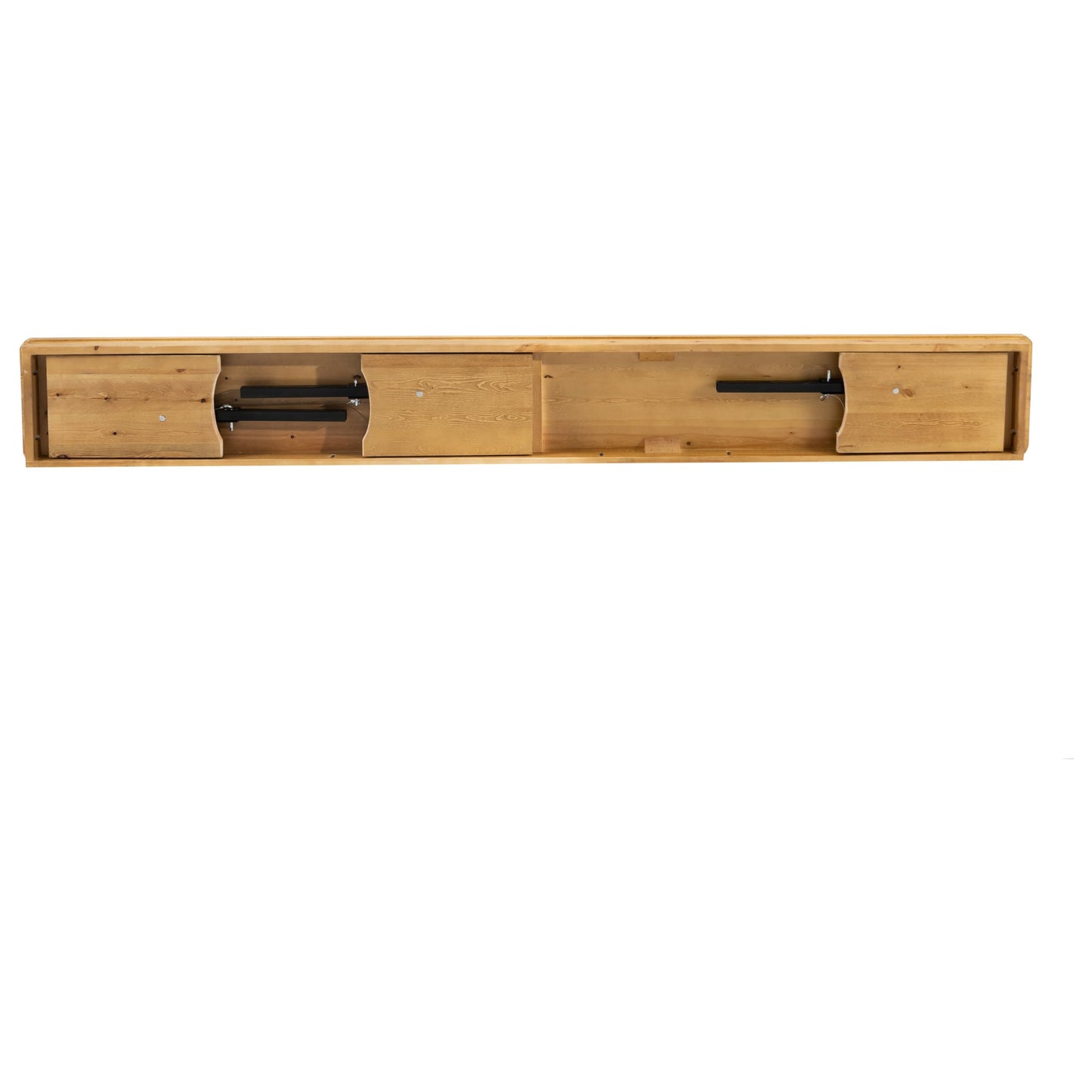Taylor & Logan Ingles 8' x 12'' Antique Rustic Light Natural Solid Pine Folding Farm Bench with 3 Legs
