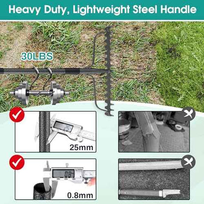 Garden Rake:63 Inch Metal Garden Leaf Rake with 17 Tines, Heavy Duty Bow Rakes for Lawn Yard Leaves Debris Mulch Gravel Thatch Clean,Lawn Care Gardening Landscaping