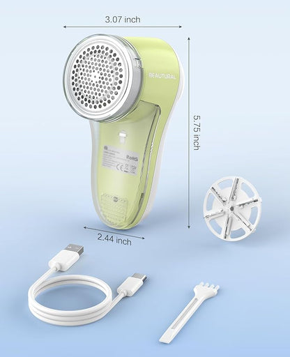 BEAUTURAL Fabric Shaver, Rechargeable Lint Remover