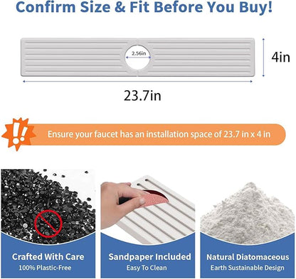 Kitchen Faucet Mat, Diatomite Sink Faucet Mat Splash Guard