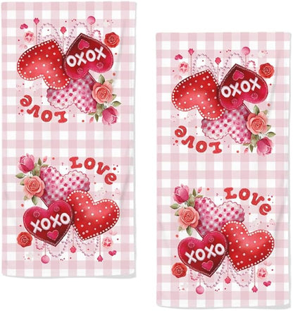 Valentines Day Hand Towels