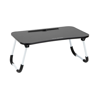 Mind Reader Lap Desk Laptop Stand with Folding Legs, Portable Bed Tray Table for Laptop, Breakfast, Reading, Crafts, MDF, Black