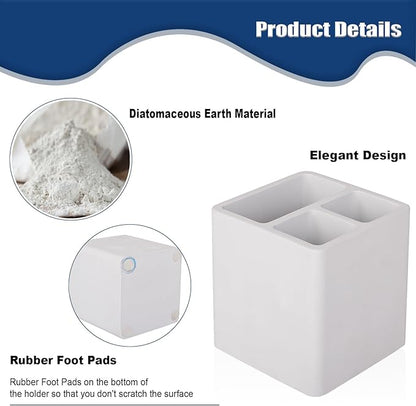Diatomite Toothbrush Holders for Bathrooms, Electric Toothbrush and Toothpaste