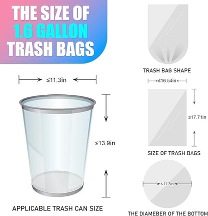 300 Count 1.6 Gallon Mini Trash Bags