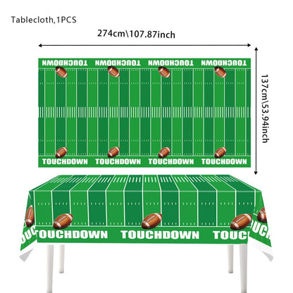 Party Supplies Set | Complete Kit with Plates, Cups, Napkins, Banners, Balloons & Cake Toppers | Game Day & Birthday Decorations