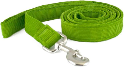 The Good Dog Company Hemp Corduroy Leash - 6 ft (3/4 Inch Width, Avocado)