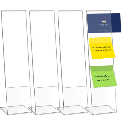4 Pcs Multifunction Computer Monitor Memo Board, Clear Acrylic Monitor Sticky Note Holder for Office Home Desktop,Office Desk Accessories