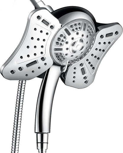 GRICH 1.8GPM Shower Head with Handheld Spray Combo: 2 in 1 Rainfall Shower Heads high pressure & Handheld Shower Head, 9 Spray Modes/Settings Detachable Shower Head with 60 Inch Hose, Chrome