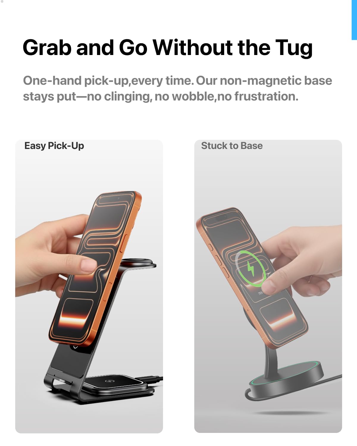 Intoval Aluminum 3 in 1 Wireless Charging Station for iPhone 17 16 15 14 13 12 11 Pro Max XR, Wireless Charger for Apple Watch 11 10 9 8 7 Ultra SE 3 2, Phone Charger for AirPods 4 Pro 2 3 (Grey)