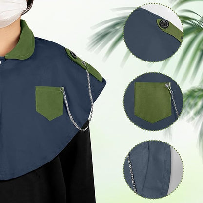 Parrot Anti-Scratch Shoulder Stand Pet Bird Training Shoulder Protector Cape Parrots Poop Shawl Diaper Flight Suits for Macaws Cockatoos Parakeets Cockatiels (Blue)