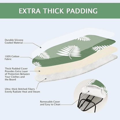 SheeChung 12.5"x32" Small Ironing Board Cover and Pad, Fits Mini Table Top