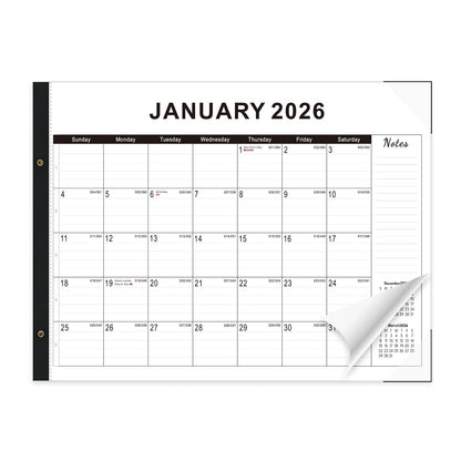 2026 Desk Calendar Large 22x17 – Desk Top Calendar 2026 with plastic cover