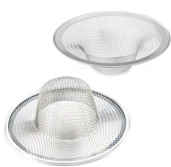 2 Pcs Heavy Duty Stainless Steel Slop Basket Filter Trap, 4.41" Top / 2.44"