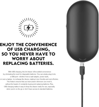 Rechargeable Fabric Shaver, Lemontec Battery-Operated Lint Remover & Sweater