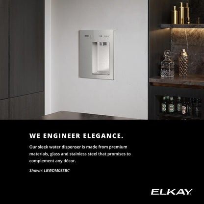 Elkay Liv EZ Built-in Filtered Wall-Mount Water Dispenser – Battery Powered, NSF Certified, Push Button, Reduces Lead & PFAS, Aspen White – Ideal for Home