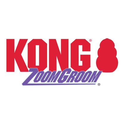 KONG - ZoomGroom - Dog Brush for Grooming and Shampooing - Red Brush for Large Dogs