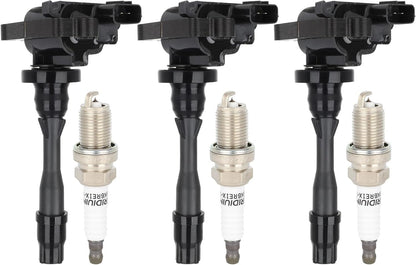 ECCPP 3 ignition coils with 3 iridium Spark Plugs,UF808,coils packs,for Smart Fortwo 2016-2017 0.9L‎224332428R,UF-808