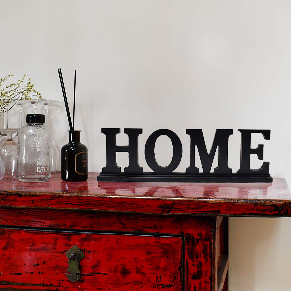 Wooden Family Sign - Free Standing Home Decor Letter Sign Cut Out Tabletop Fireplace Mantel Centerpiece Decoration