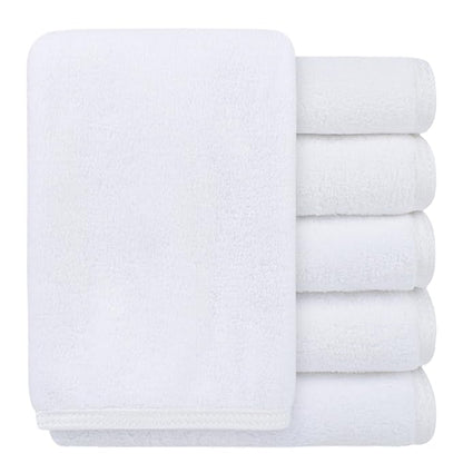 SINLAND Absorbent Coral Velvet Washcloth Ultra Soft Microfiber Face Towels 12 x