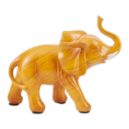 Zingz & Thingz Savannah Jungle Collection Decorative Animal Figurine, Lucky Elephant, 6.375x2.625x5.125