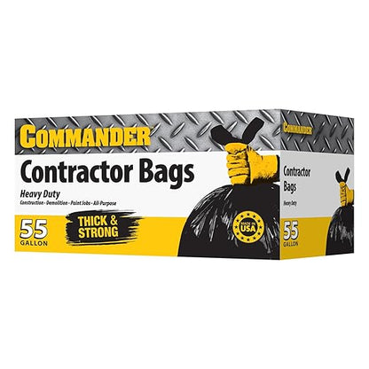 Commander 55 Gallon 2 MIL Heavy Duty Contractor Bags