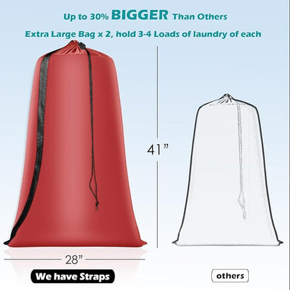 Heavy Duty Laundry Bag 2 Pack XL Nylon Laundry Bags