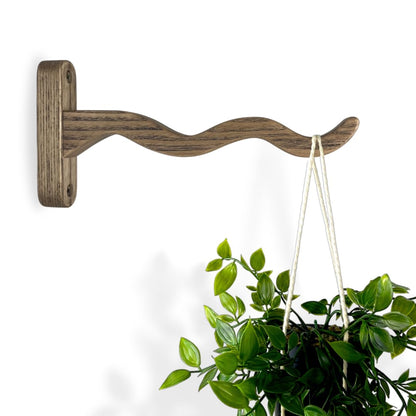 EvenWood Wooden Wall Plant Hanger for Plants - Wood Indoor Plant Hook for Wall Plant, Wind Chimes, Flower Brackets - Durable Bracket Plant Hanger (KO3)