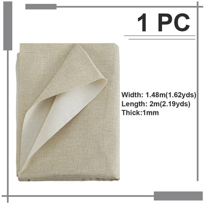 AHANDMAKER 2 Yards Thick Canvas Upholstery Fabric 58 Inch Width Premium Polyester Material DIY Sofa Accessories for Home Decor, Furniture Reupholstering, Craft Projects (Beige)