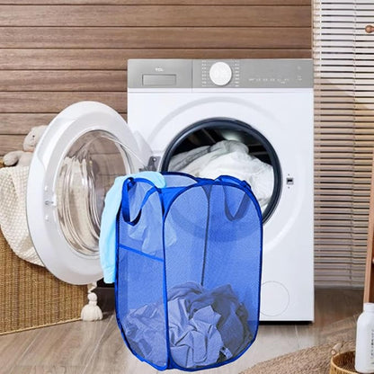 Mesh Laundry Hamper, Pop Up Laundry Basket, Collapsible Clothes Storage Bin