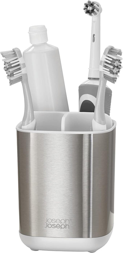 Joseph Joseph EasyStore Stainless-Steel Toothbrush Holder Bathroom Storage