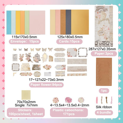 AHANDMAKER DIY Envelope & Card Making Kits for Adults, Handmade Greeting Card Sets Make Your Own Card Crafts for Teacher Appreciation Festival Mother's Day Christmas Birthday Classroom Exchange Gift