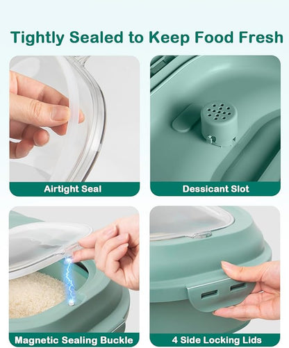 20-50 Lbs Food Storage Containers, Collapsible Rice Container