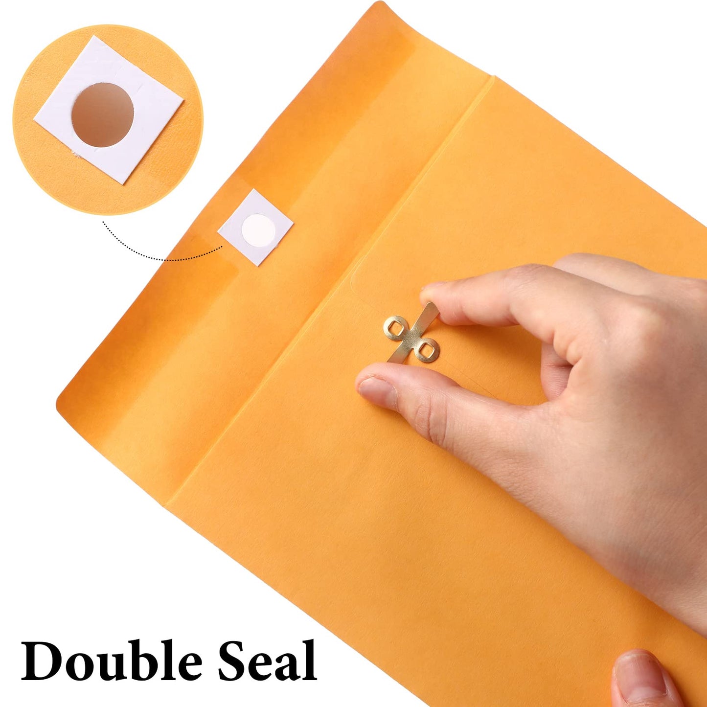Ctosree 300 Pcs Manilla Envelopes Clasp Envelopes Bulk Brown Kraft Catalog Letter with Clasp Closure and Gummed Seal 28lb Heavyweight Paper (6 x 9 Inch)