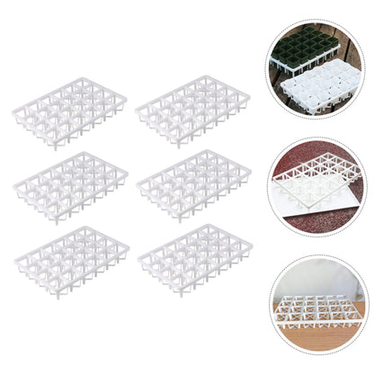 TOYANDONA 6Pcs Square Nursery Pot Holders for Vegetable Germination Durable Planting Tray Racks Lightweight and Reusable Greenhouse Sowing Trays for Plants