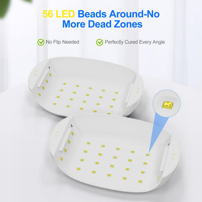 PUWANJILI UV Light for Resin,360° Ring Dual-Layer & Adjustable Time Setting (1/3/5min) UV Resin Light,56 LED High-Powered UV Lamp for Resin Curing,Fast Curing Lamp for Resin Molds,DIY Crafts Decor